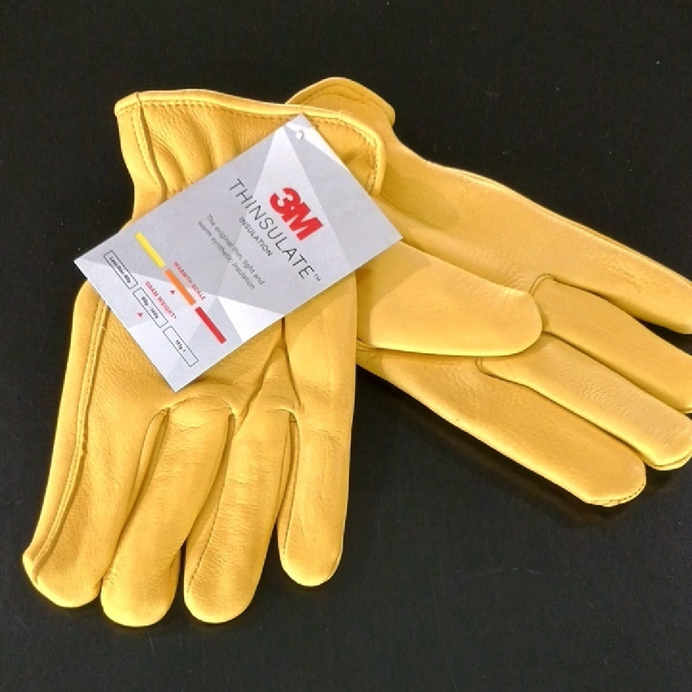 3M Thinsulate Yellow Leather Gloves Size 2XL